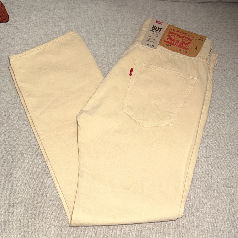 Levi's Men's Beige Straight Jeans